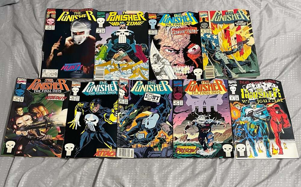 Marvel Comics The Punisher Lot of 8 Issues 41, 47, 54, 55, 56, 57, 58